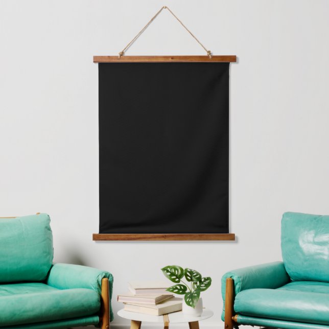 Minimalist Black Cat Silhouette  Hanging Tapestry (Living Room)