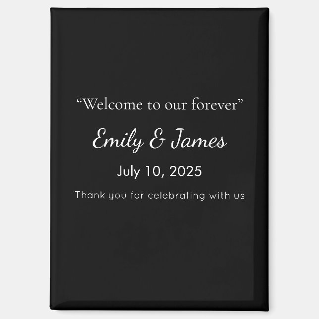 Minimalist Black Cat Silhouette  Magnet (Front)