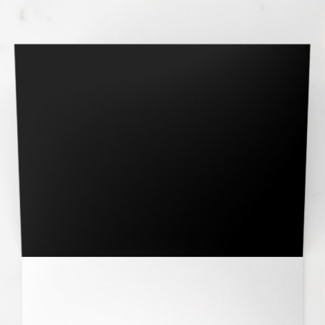 Minimalist Black Cat Silhouette  Tri-Fold Invitation (Inside First)