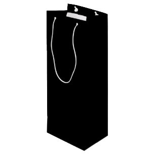 Minimalist Black Cat Silhouette  Wine Gift Bag