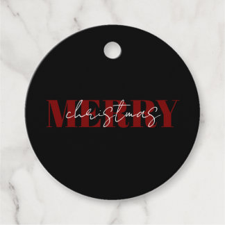 Minimalist Black Christmas Gift Tag