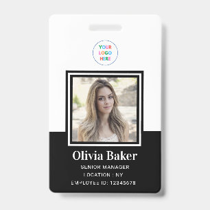 Minimalist Black Company Logo Employee Security Badge