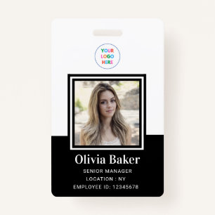 Minimalist Black Company Logo Employee Security Badge