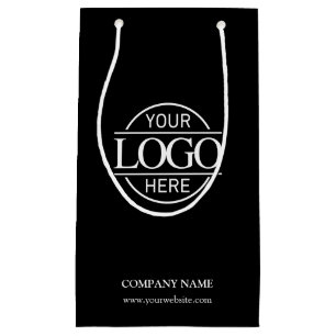 Minimalist Black Corporate Company Business Logo Small Gift Bag