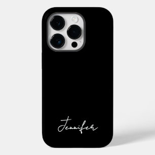 Minimalist Black Custom Name Signature Script  Case-Mate iPhone 14 Pro Case