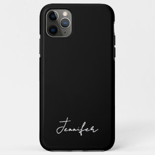 Minimalist Black Custom Name Signature Script  iPhone 11 Pro Max Case