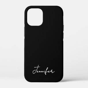 Minimalist Black Custom Name Signature Script  iPhone 12 Mini Case