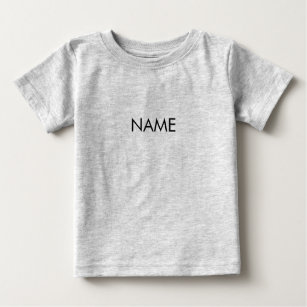 Minimalist black custom name text monogram simple baby T-Shirt