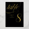 Minimalist Black Foil Script Wedding Table Number