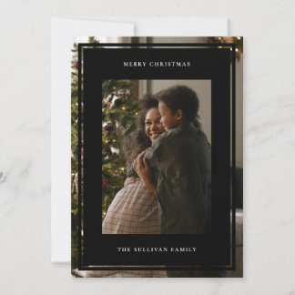Minimalist Black Frame Photo Holiday Card