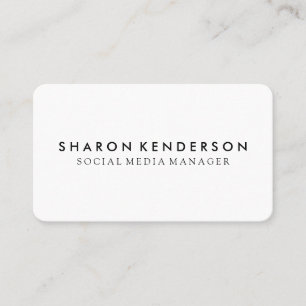 Minimalist Black / Hot Pink Text Business Card