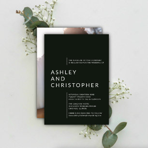 Minimalist Black Isolated Names Photo Wedding Invitation
