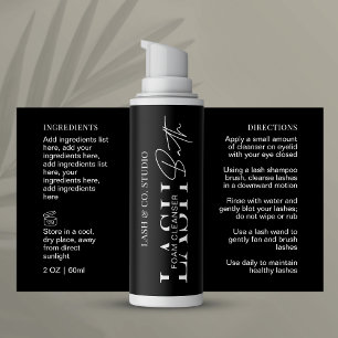 Minimalist Black Lash Foam Cleanser Wraparound Sticker