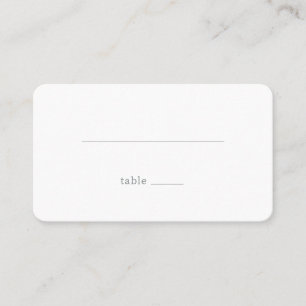 Minimalist Black Line Abstract Place Card