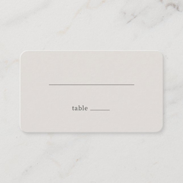 Minimalist Black Line Place Card (Front)