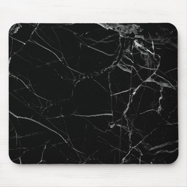 Minimalist Black Marble Mouse Pad (Front)
