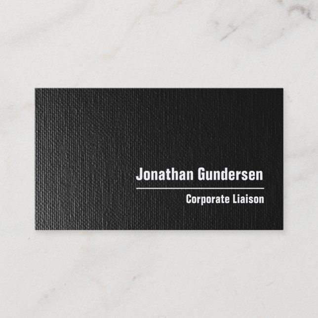 Minimalist Black Modern Professional Business Card (Front)