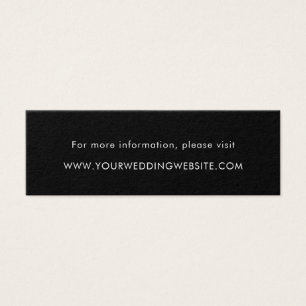 Minimalist Black Modern Wedding Website Cards