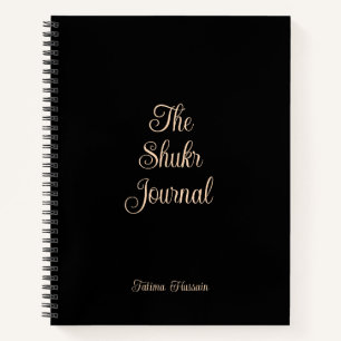 Minimalist Black Muslim Shukr Gratitude Journal