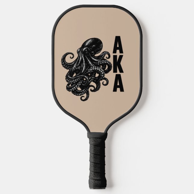 Minimalist Black Octopus AKA Pickleball Paddle - M (Front)