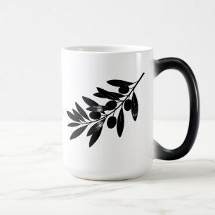 Minimalist Black Olive Branch Coffee Mug