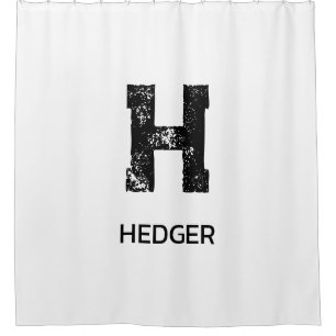 MINIMALIST BLACK ONE LETTER MONOGRAM NAME WHITE
