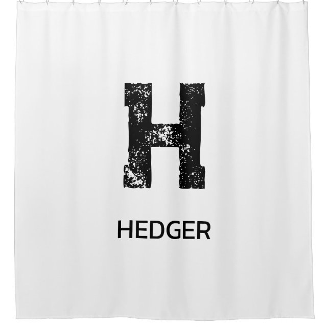 MINIMALIST BLACK ONE LETTER MONOGRAM NAME WHITE (Front)