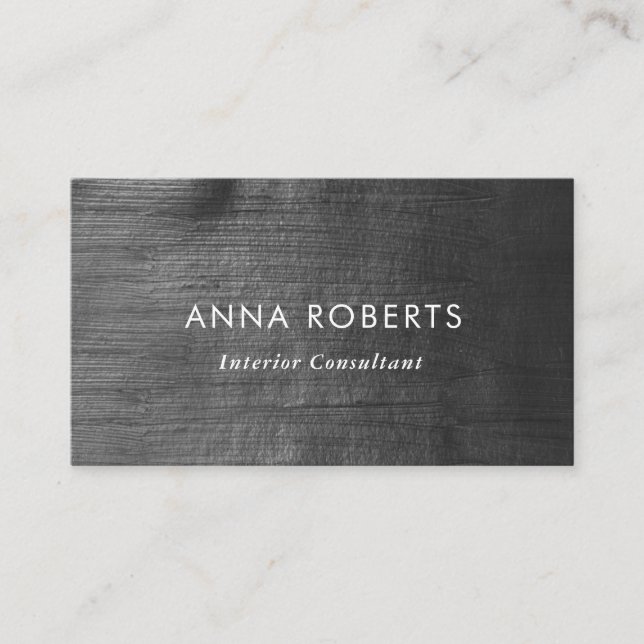 Minimalist Black painted business card (Front)