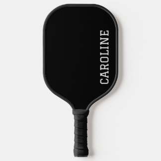 Minimalist Black Personalized Name Pickleball Paddle