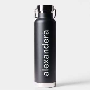 Minimalist Black Personalized  Water Bottle