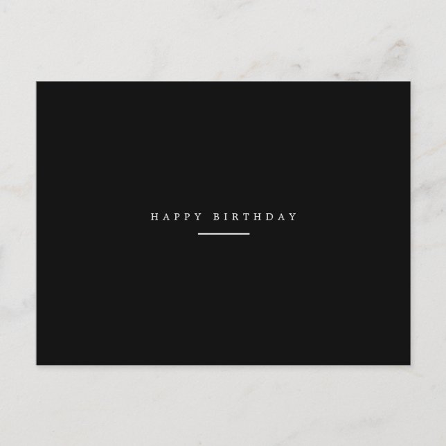 Minimalist Black Postcard (Front)