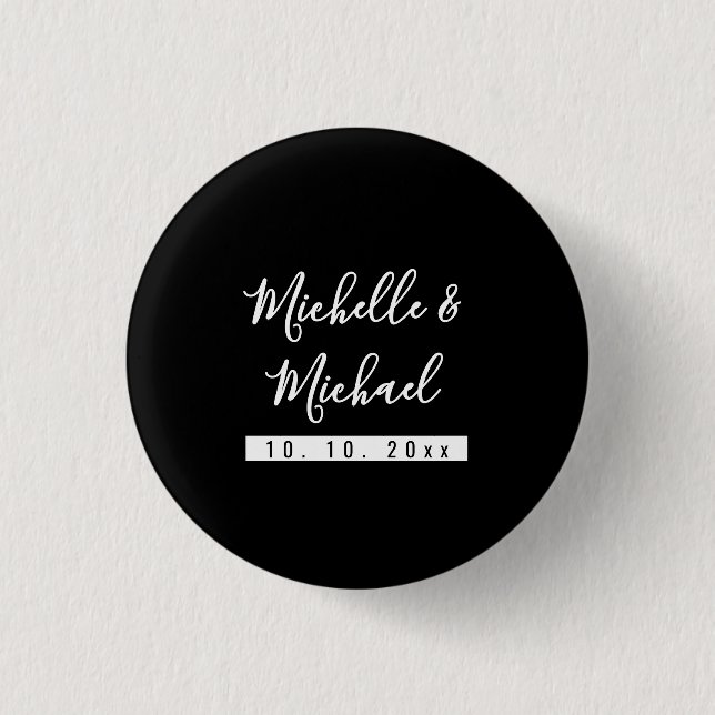 Minimalist Black Professional Modern 1 Inch Round Button (Front)