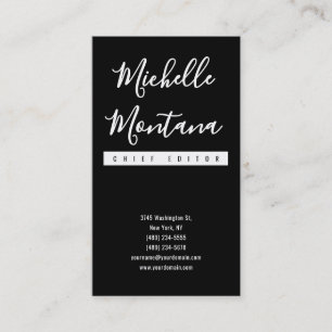 Minimalist Black Professional Modern Business Card