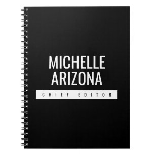 Minimalist Black Professional Modern Notebook