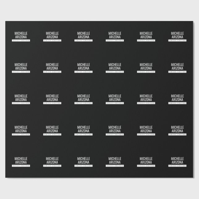 Minimalist Black Professional Modern Wrapping Paper (Flat)