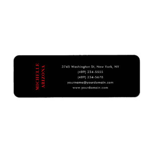 Minimalist Black Red & White Professional Modern
