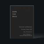 Minimalist Black Retro Typewriter Font Wedding Save The Date<br><div class="desc">Minimalist Black Retro Typewriter Typography Wedding Save the Date</div>