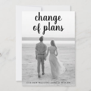 Minimalist Black Script Handwriting Photo Wedding Announcement