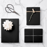 Minimalist Black Solid Colour Wrapping Paper Sheet<br><div class="desc">The Minimalist Black Solid Colour Wrapping Paper Sheets feature a classic and versatile black hue with a sleek, minimalist design. This solid colour provides a sophisticated and timeless look, perfect for any occasion. Its understated elegance adds a touch of refinement to your gift presentations. Message me for custom designs and...</div>