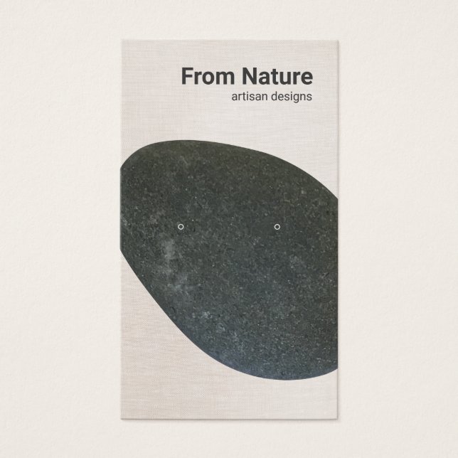 Minimalist Black Stone Earring Display Card (Front)