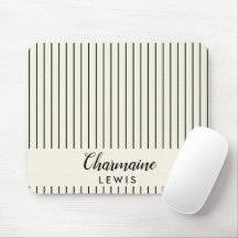 Minimalist black thin stripes personalized tan