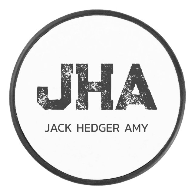 MINIMALIST BLACK THREE LETTER MONOGRAM NAME WHITE (Devant)