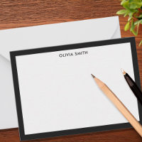 Minimalist Black Two Border Modern Monogram