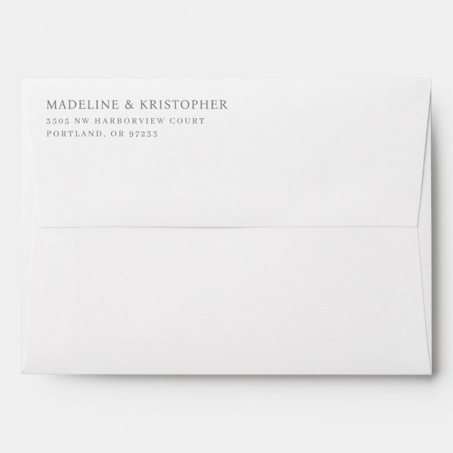 Minimalist Black Typographic Envelope (Back (Top Flap))