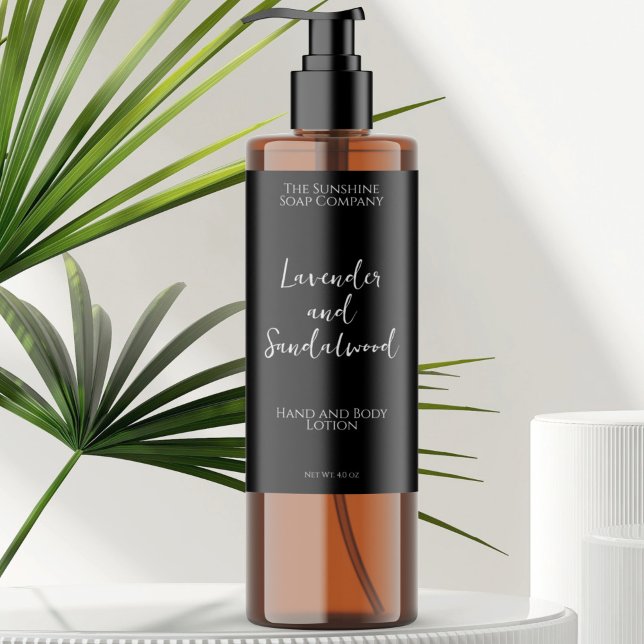 Minimalist black waterproof cosmetics bottle label (Creator Uploaded)