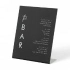 Minimalist Black Wedding Bar