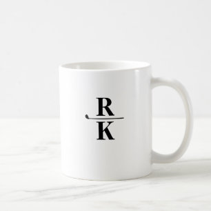 Minimalist Black & White 2-letters Monogram Coffee Mug