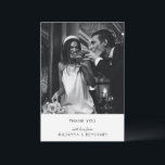 Minimalist Black White Art Deco Wedding Photo Thank You Card<br><div class="desc">Minimalist Elegant Black and White Art Deco Chic Wedding Photo Thank You Card</div>