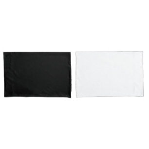 Minimalist Black White Bold Reversible Pillowcase