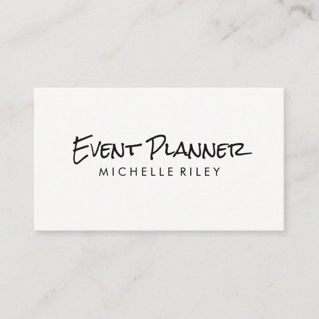 Minimalist Black / White Business Card (Front)